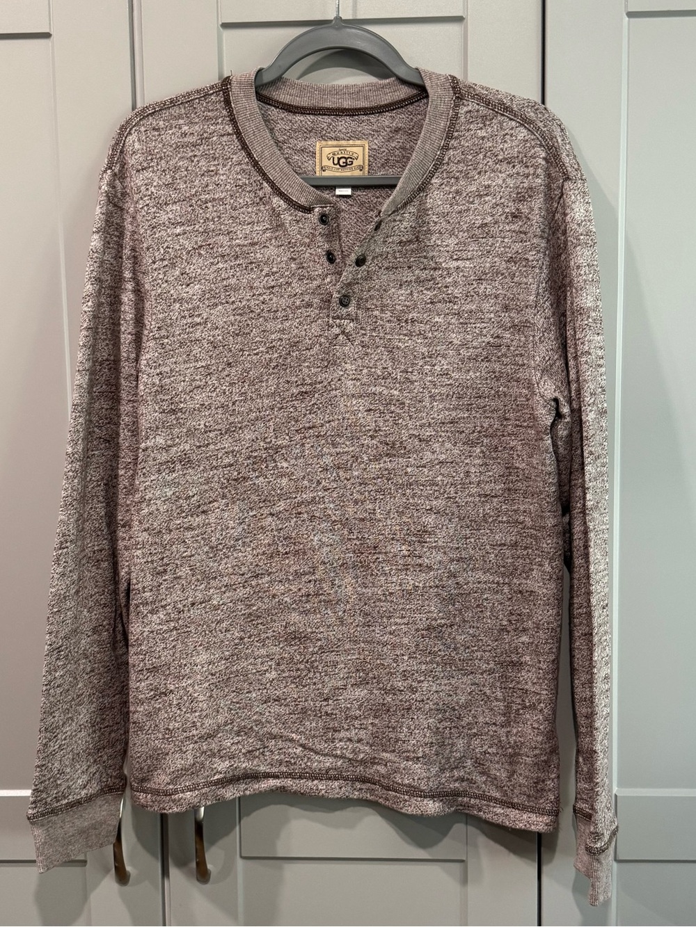 UGG Men's Marled Henley Sweater - Light Brown